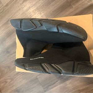 Balenciaga Men's Black Knit Sneakers